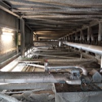 Protección de estructura metálica en edificio industrial, de la Menorquina